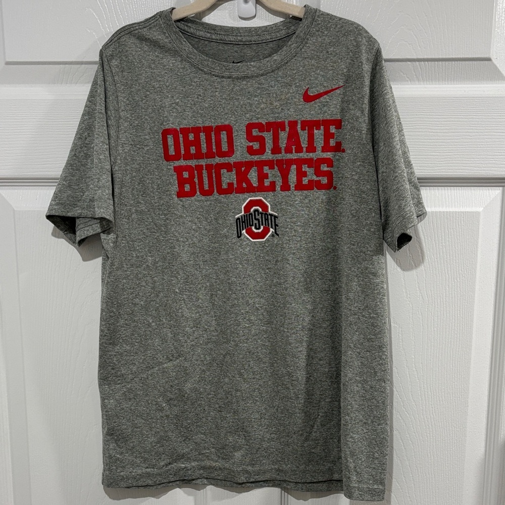 Nike Dri Fit Gray Ohio State Buckeyes Tee
